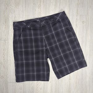 Vintage Fila Sport Men’s Size 38 Flat Front Blue Plaid Golf Shorts
